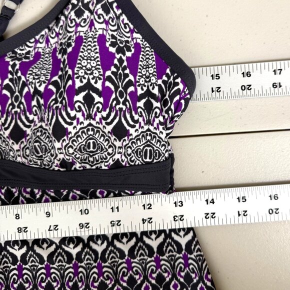 Athleta Shorebreak Swim Dress Womens Sz S Purple Bombay Racerback Activewear - Picture 6 of 11